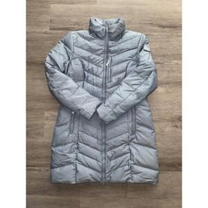 Eddie Bauer Women's Goose Down Puffer Jacket Light Gray, XLT
